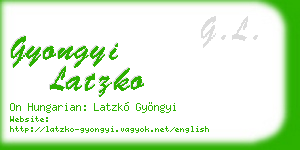 gyongyi latzko business card